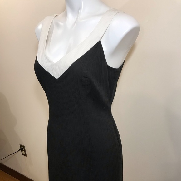 Milly Black Cocktail Dress Herringbone Size 8 - Picture 3 of 9